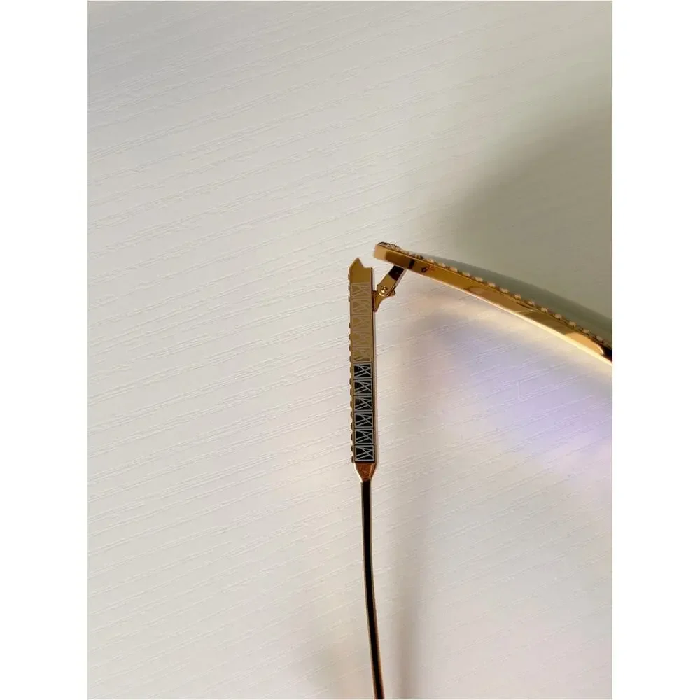 New ANNA KARIN KARLSSON Gold Shield Sunglasses Shady Luv 2.0 Authentic